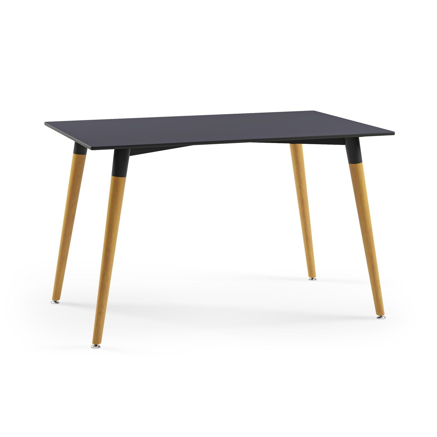Ahşap Ayak Antrasit Compact Laminat Cafe Masası 77x120 cm