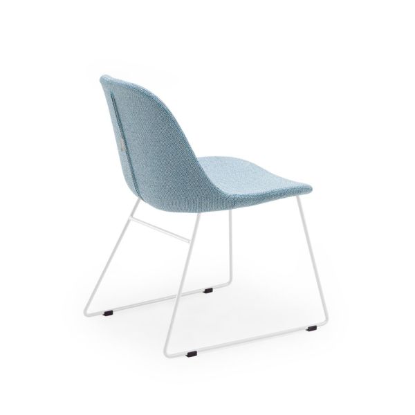 Metal Beyaz Ayak Buz Mavi Ofis Bekleme Sandalyesi