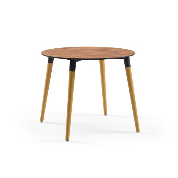 Novecento Ahşap Ayaklı Yuvarlak Compact Masa 90 cm