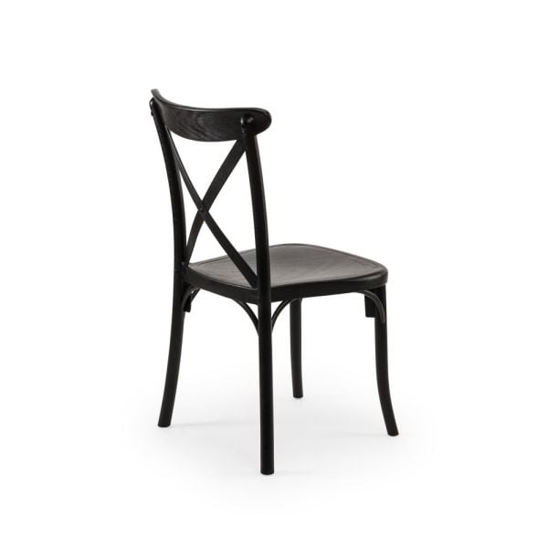 Siyah 2 Kişilik Yuvarlak Bahçe Masa Sandalye Takımı Ø60 cm