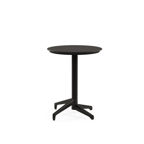 Siyah 60 cm Yuvarlak 2 Kişilik Bahçe Masa Sandalye