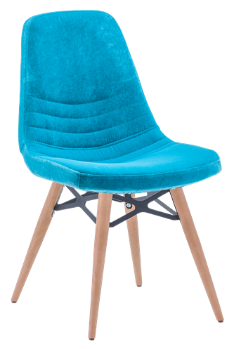 Parker Mavi Kumaş Modern Mutfak Cafe Sandalyesi