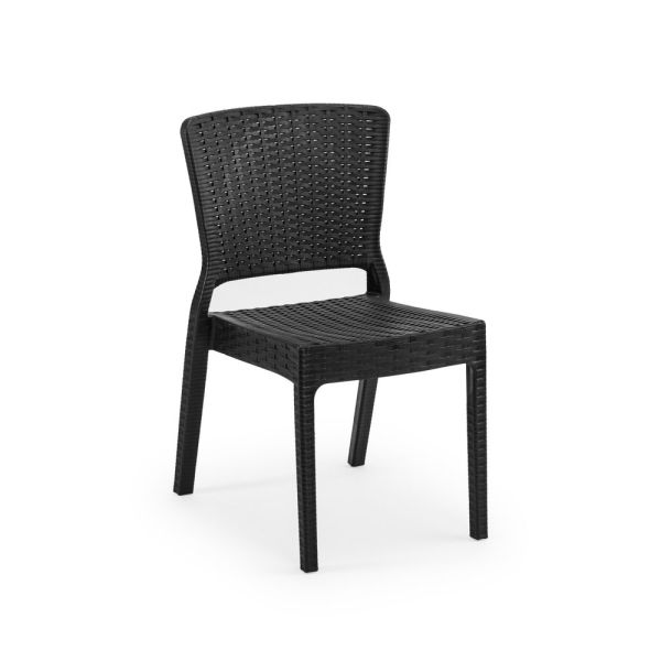 Wenge Bahçe Masa Sandalye Takımı 4 Kişilik 120x80