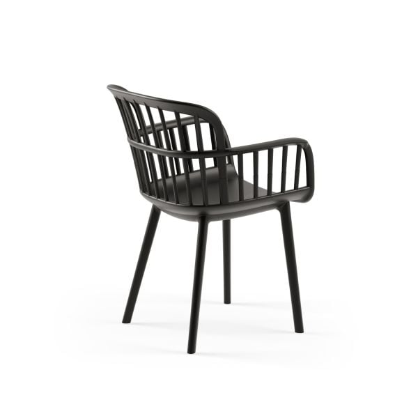 Siyah 4 Kişilik 80x80 cm Bahçe Masa Sandalye Takımı