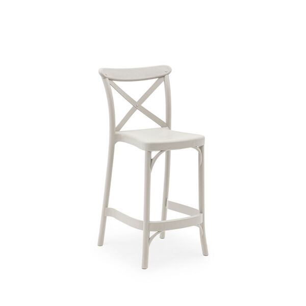 Bej 65 cm Dış Mekan Bar Sandalye Bahçe Cafe Mutfak Modeli