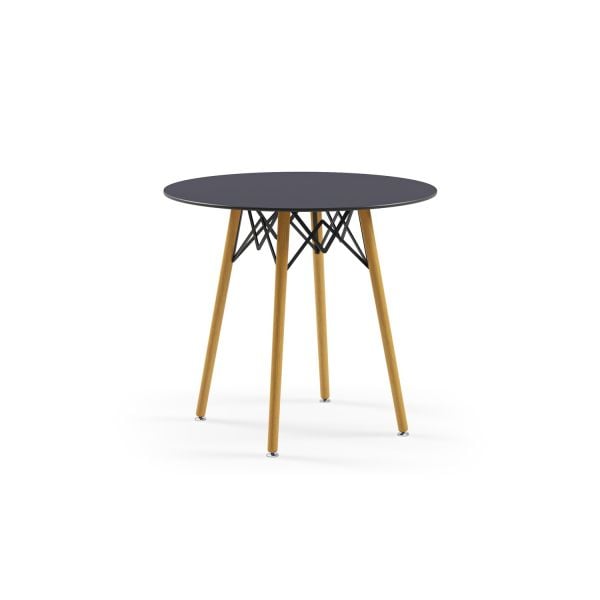 Antrasit Yuvarlak Compact Masa 90 cm Modern Mutfak Masası