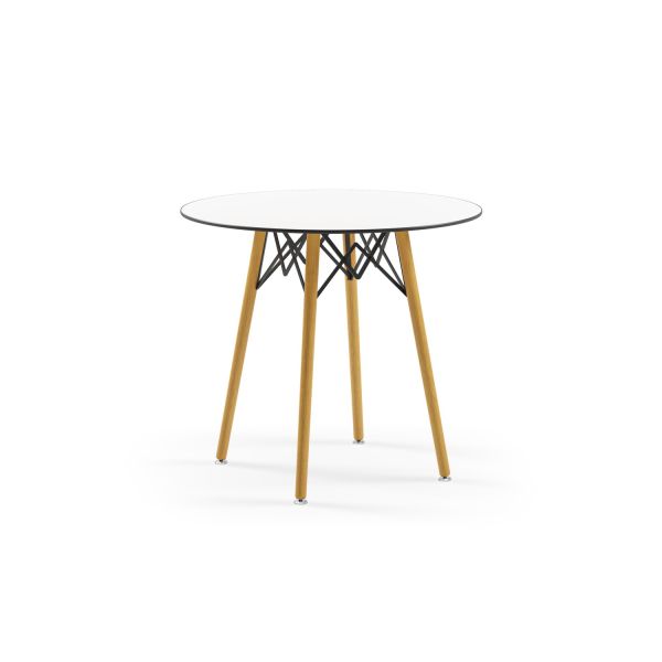 Yuvarlak Beyaz Compact Restoran Masası Uzun Ömürlü Modern