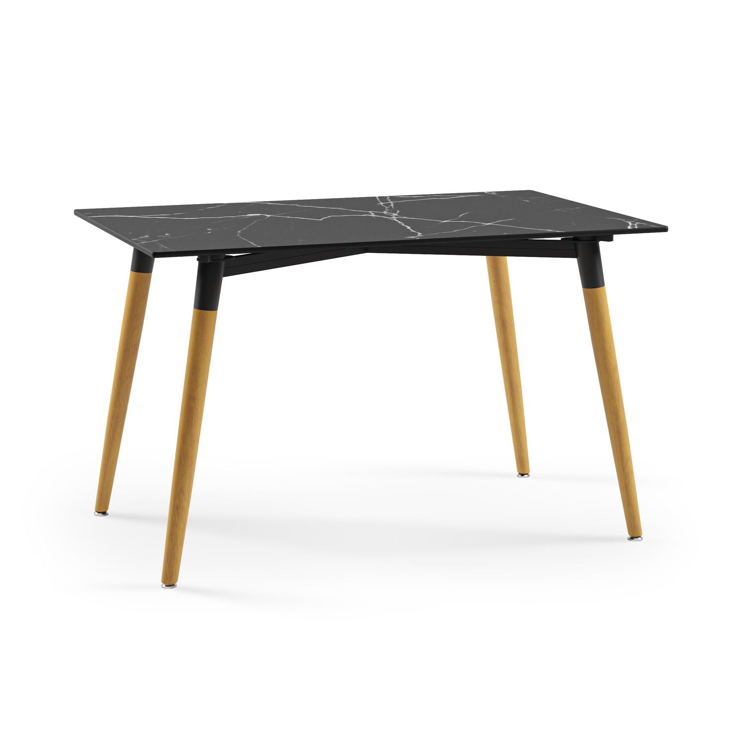 Siyah Mermer Compact Laminat Masa 80x140 cm Modern
