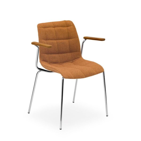 Metal Kollu Turuncu Cafe Sandalyesi