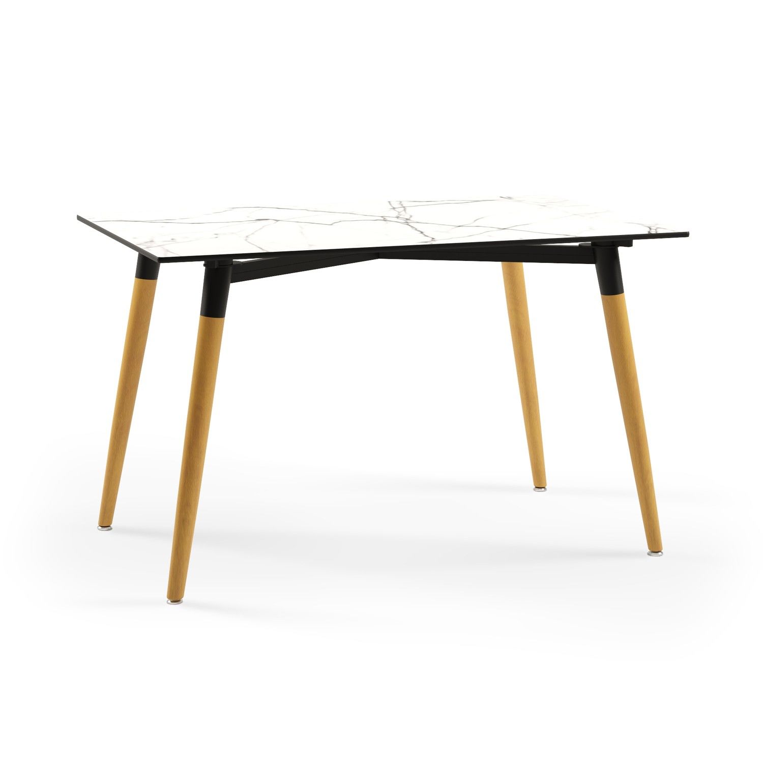 Beyaz Mermer Compact Laminat Restoran Masası 77x120 cm