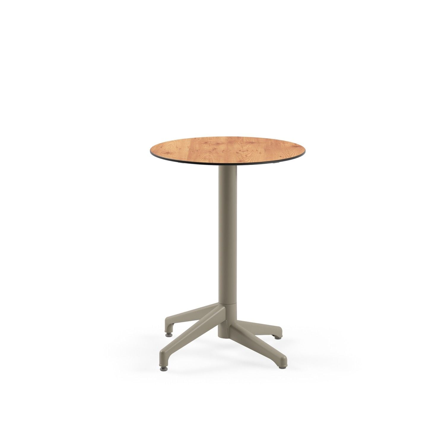 Compact Yuvarlak Bahçe Masası Ø60 cm Ahşap Desenli