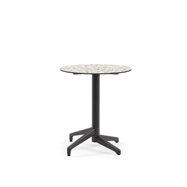 Compact Yuvarlak Bahçe Masası - 70 cm | Paslanmaz Dış Mekan, Otel, Cafe, Restoran Masası