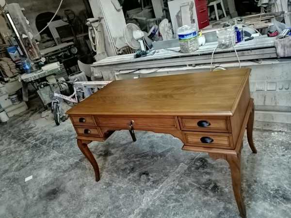 Masif Kayın Ağacı Ofis Masası 75x140 Açık Ceviz
