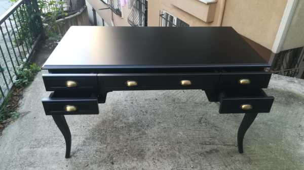 Masif Kayın Ağacı Ofis Masası 75x140 Siyah