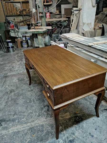 Ahşap Ofis Çalışma Masası Kayın Ağacı Açık Ceviz 75x140 cm