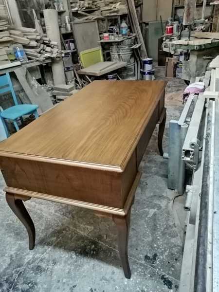 Ahşap Ofis Çalışma Masası Kayın Ağacı Açık Ceviz 75x140 cm