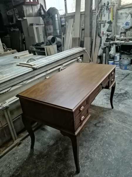Ahşap Ofis Çalışma Masası Kayın Ağacı Açık Ceviz 75x140 cm