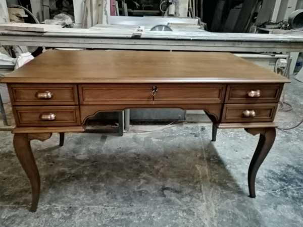 Ahşap Ofis Çalışma Masası Kayın Ağacı Açık Ceviz 75x140 cm