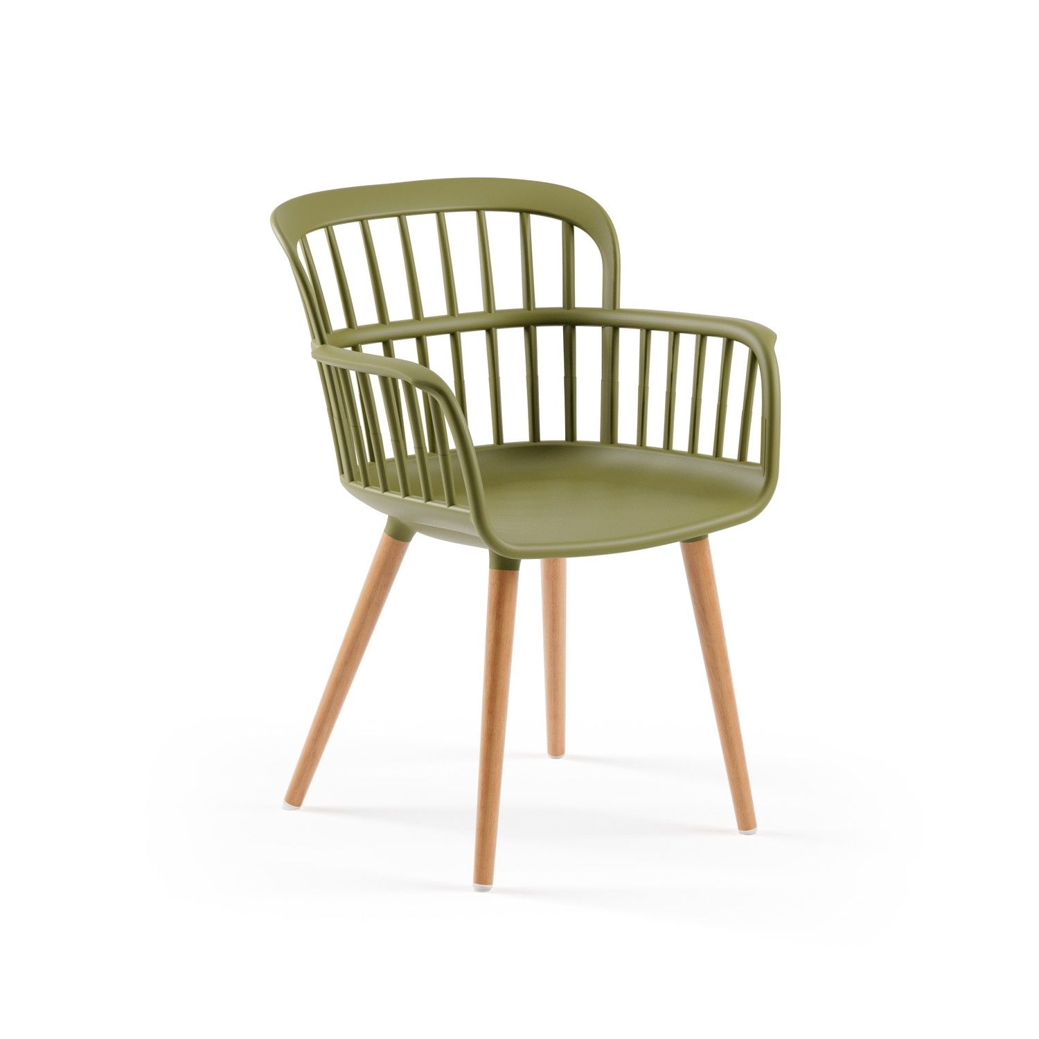 Haki Yeşil Ahşap Ayaklı Mutfak Sandalyesi | Şık, Dayanıklı, Konforlu Oturum Sandalyesi