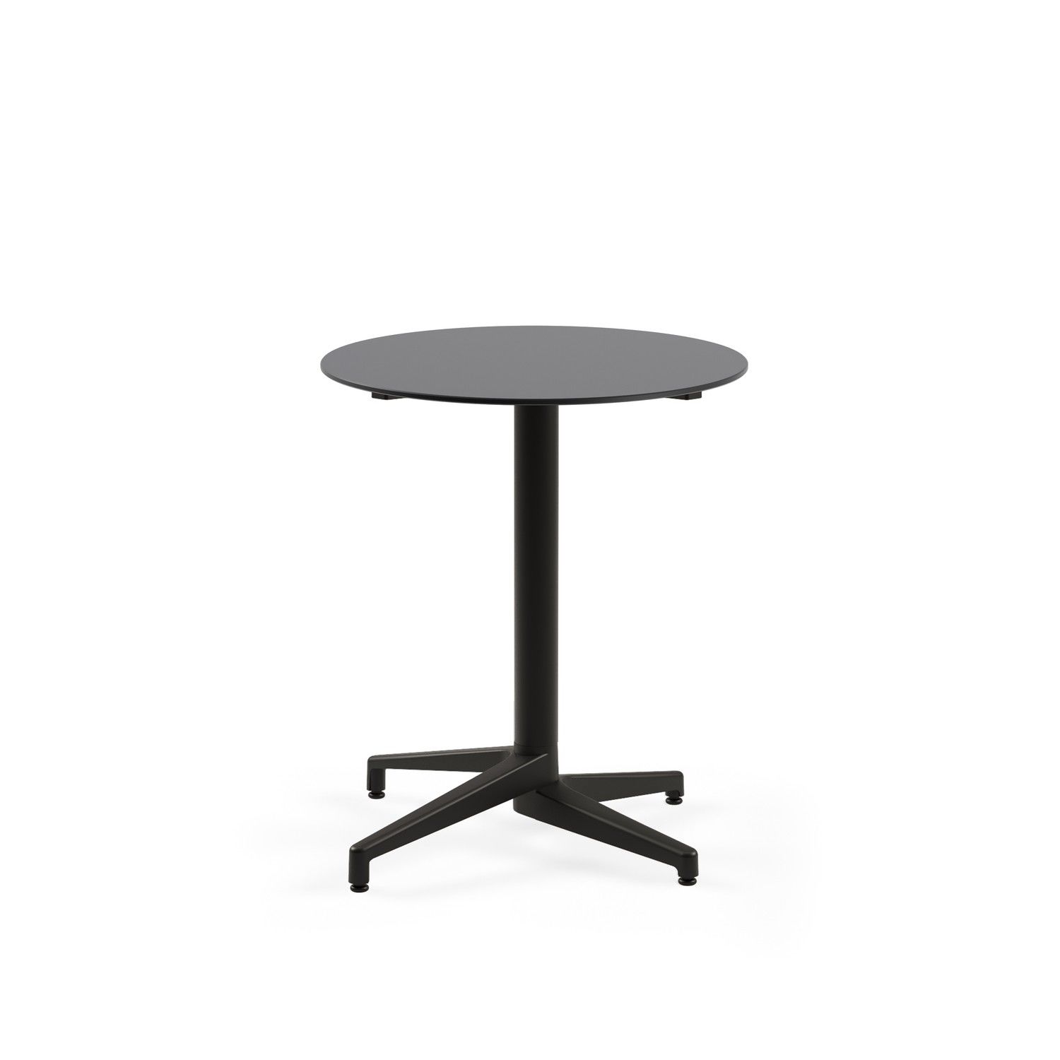 Compact Antrasit Mutfak Masası - Yuvarlak, Paslanmaz, Şık ve Dayanıklı Masa | Cafe, Restoran, Bahçe, Balkon, Otel Kullanımı İçin