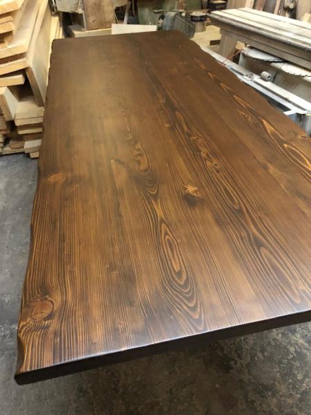 Doğal Kütük Masa Tablası 100x220 cm Ceviz Renk