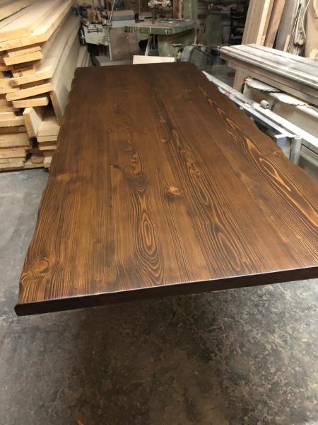 Doğal Kütük Masa Tablası 100x220 cm Ceviz Renk