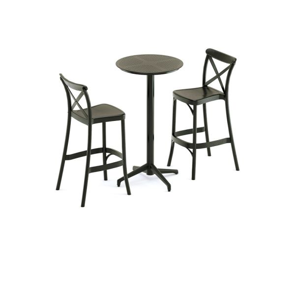 SİYAH DIŞ MEKAN BAHÇE BİSTRO BAR MASA SANDALYE TAKIMI