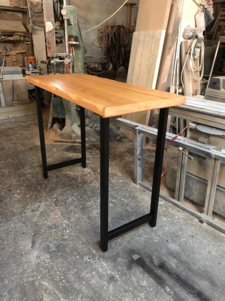 Kütük Bar Masası Naturel Kayın Rengi Ölçüsü 120x60.cm