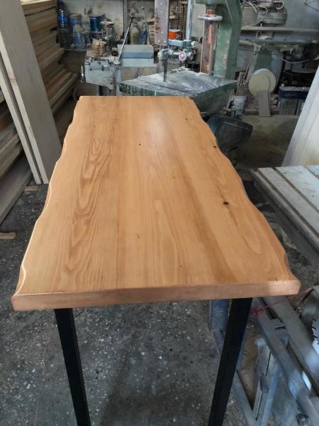 Kütük Bar Masası Naturel Kayın Rengi Ölçüsü 120x60.cm