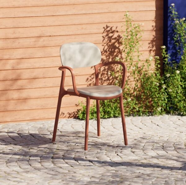 Compact Restoran Bahçe Masa Sandalye Takımı 2 Kişilik 69x69