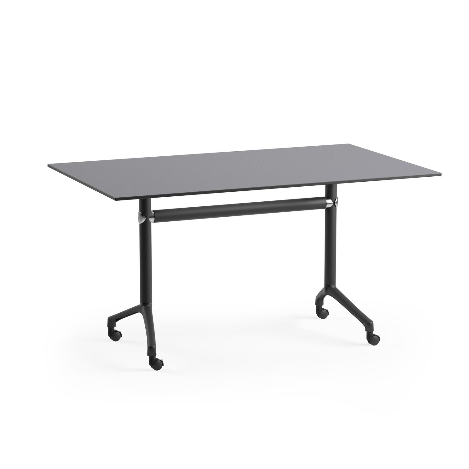 Antrasit Compact Tekerlekli Katlanır Ofis Masası 90x150