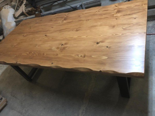 Kütük Yemek Oadası Masası Açık Ceviz 180x90.cm