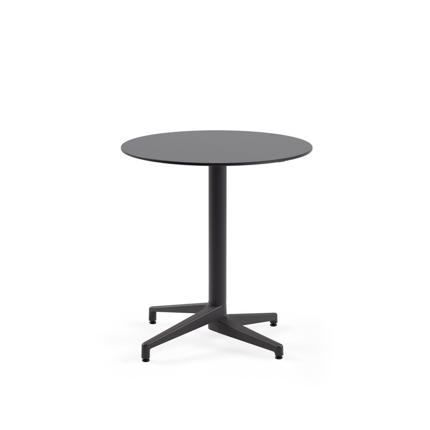 Compact Antrasit Gri Bahçe Otel Masası - 77 cm Yuvarlak, Paslanmaz, Dayanıklı Laminat Üst Tabla, İç Mekan ve Dış Mekan Kullanımına Uygun