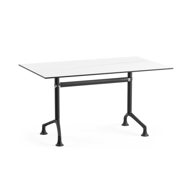 Beyaz Mermer Compact Katlanır Ofis Toplantı Masası 90x150