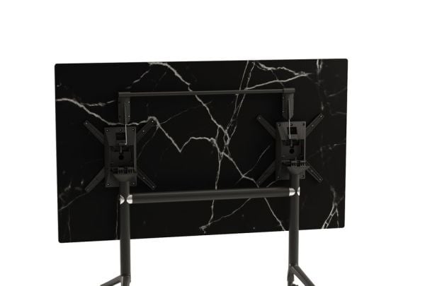 Beyaz Mermer Compact Katlanır Ofis Toplantı Masası 90x150