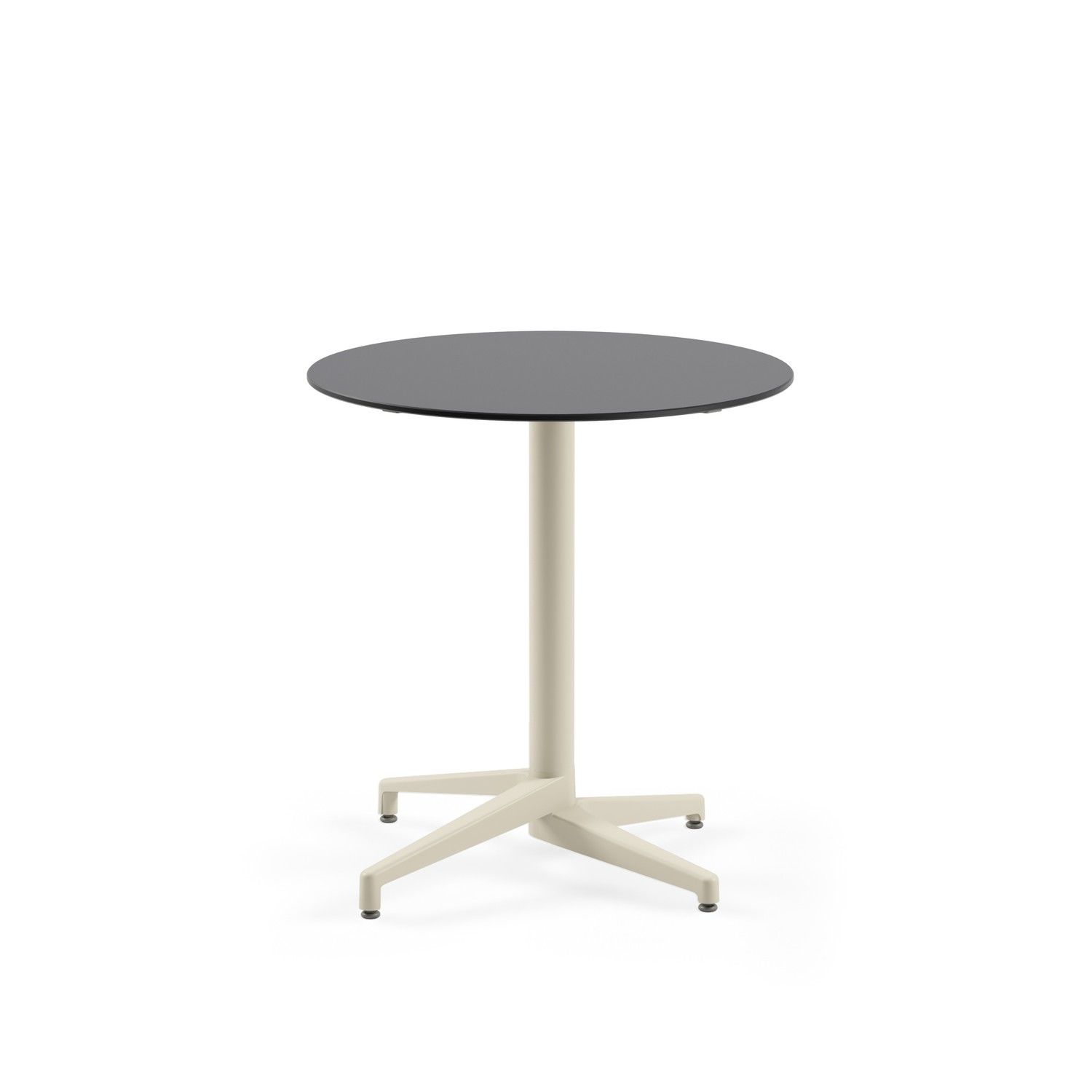 Compact Antrasit Gri Yuvarlak Bahçe ve Restaurant Masası - Paslanmaz, Çizilmeye Dayanıklı, 77 cm Çap