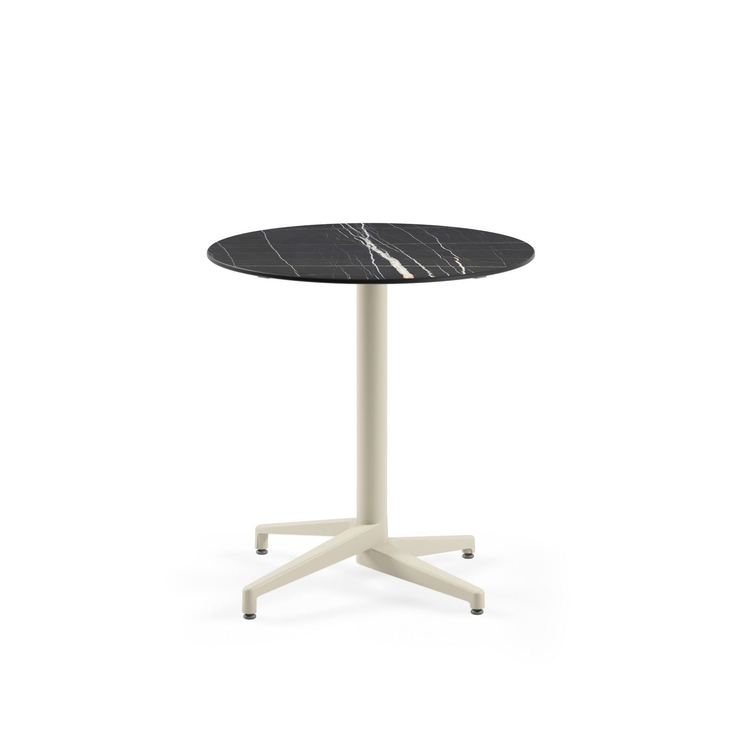 Compact Cafe Masası Siyah Mermer Desenli 77 cm