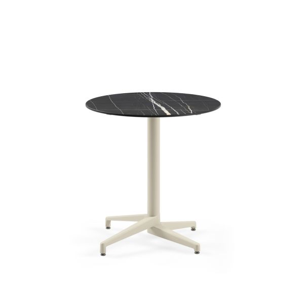 Compact Cafe Masası Siyah Mermer Desenli 77 cm