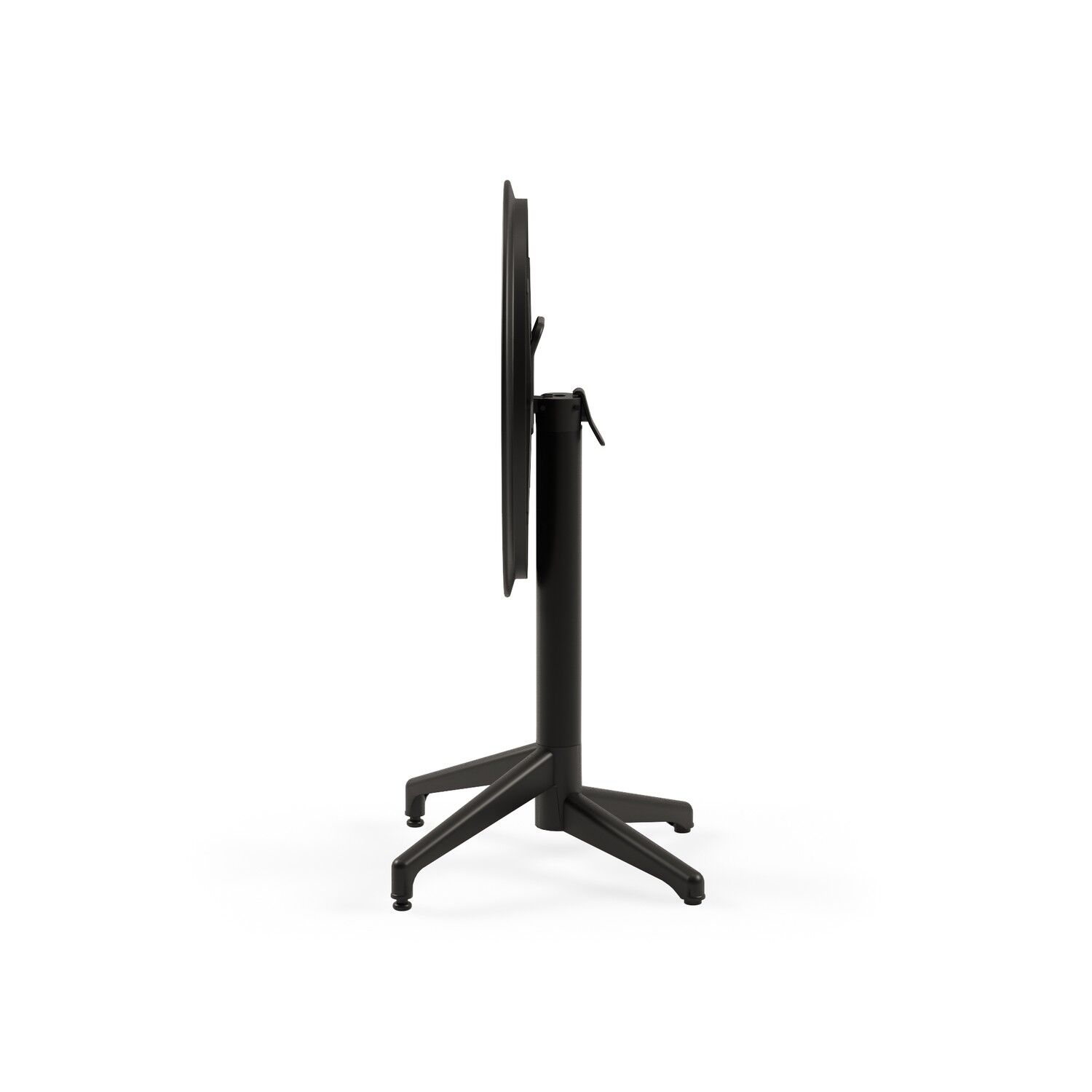 Siyah Yuvarlak 60 cm Katlanabilir Cafe ve Bahçe Masası