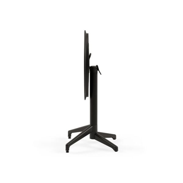Siyah Yuvarlak 60 cm Katlanabilir Cafe ve Bahçe Masası