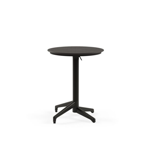 Siyah Yuvarlak 60 cm Katlanabilir Cafe ve Bahçe Masası