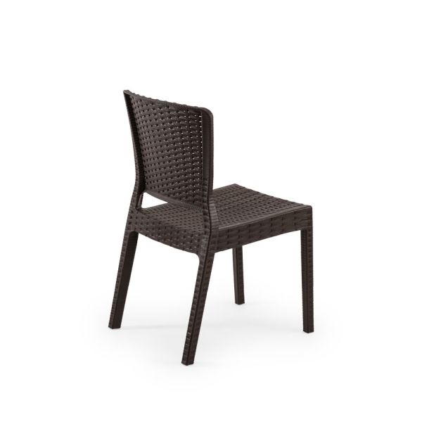 Venge Rattan Bahçe Masa Sandalye Takımı 4 Kişilik 80x80