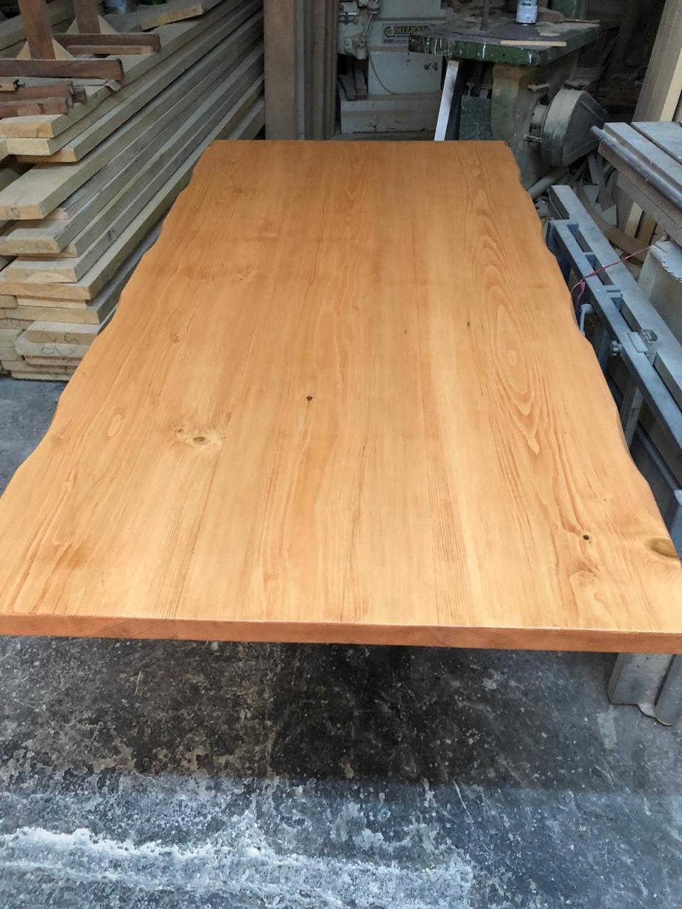 Doğal Kütük Masa Tablası 190x90 cm – Masif Ahşap Masa Üstü