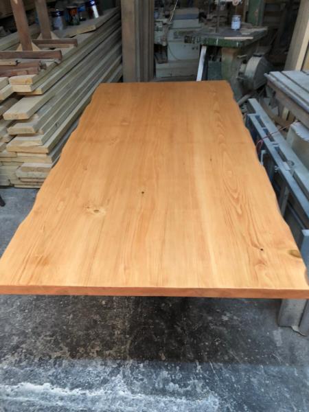 Doğal Kütük Masa Tablası 190x90 cm – Masif Ahşap Masa Üstü