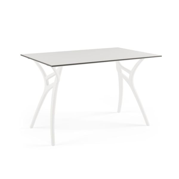 Beyaz Compact Laminat Dış Mekan Masası 77x120 cm