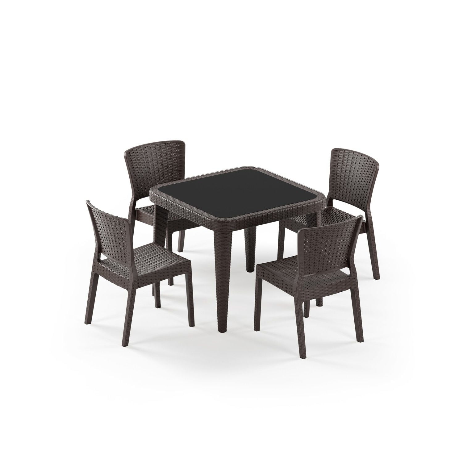 Venge 4 Kişilik Bahçe Masa Sandalye Takımı 90x90 cm