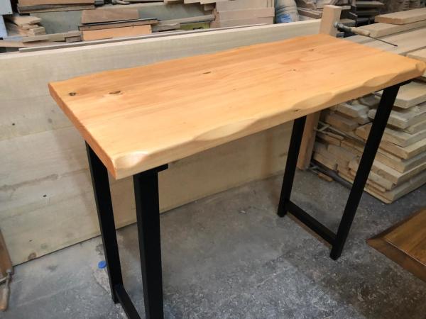 Doğal Kütük Bar Masası 60x100 cm Naturel Ahşap