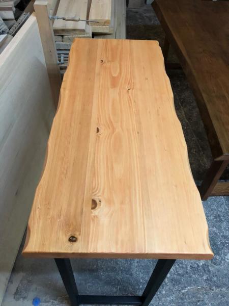 Doğal Kütük Bar Masası 60x100 cm Naturel Ahşap