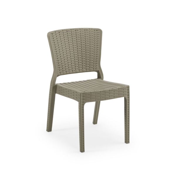 Vizon Rattan Bahçe Masa Sandalye Seti 4 Kişilik 110 cm