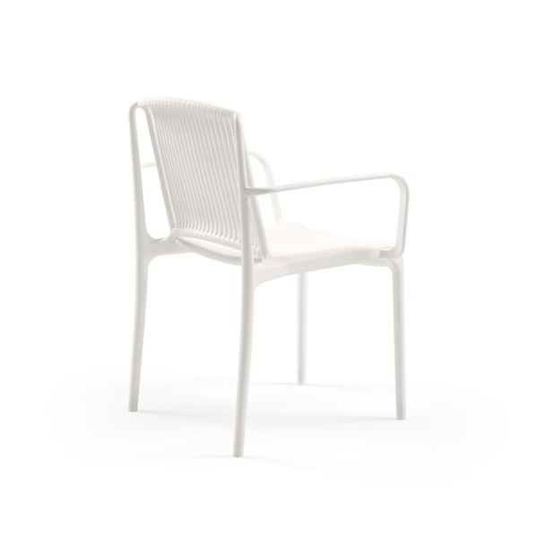 Beyaz Bahçe Masa Sandalye Takımı Dış Mekan 4 Kişilik 80x80